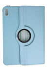 iPad 2022 10.9 (10.nesil) Kılıf 360 Tablet Deri Kılıf - Turkuaz-(5796)