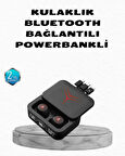 Powerbank Özellikli Bluetooth Kablosuz Kulaklık – Dokunmatik Kontrol Uzun Pil Ö