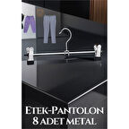 HSNET Metal Etek Pantolon Askısı - Mandallı Etek Askısı Pantolon Askısı 8 Ade