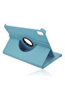 iPad Mini 6 Kılıf 360 Tablet Deri Kılıf - Turkuaz-(5796)