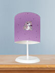 MEKTA HOME BEBEK VE ÇOCUK ODASI Mor Unicorn Desenli Abajur