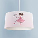 MEKTA HOME BEBEK VE ÇOCUK ODASI Prenses Kız ve Kedi Desenli Avize