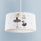 MEKTA HOME BEBEK VE ÇOCUK ODASI Balerin Kız ve Kuğu Desenli Avize