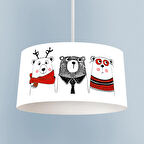 MEKTA HOME BEBEK VE ÇOCUK ODASI Sevimli 3'lü Ayı ve Yol Desenli Avize