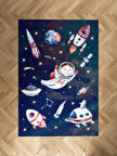 MEKTA HOME BEBEK VE ÇOCUK ODASI Uzaylı Astronot Desenli Halı