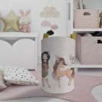 MEKTA HOME BEBEK VE ÇOCUK ODASI Kızılderili Desenli Oyuncak Sepeti