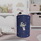 MEKTA HOME BEBEK VE ÇOCUK ODASI Ayda Sallanan Sevimli Hayvan Desenli Oyuncak Sepeti