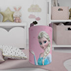 MEKTA HOME BEBEK VE ÇOCUK ODASI Pembe Elsa Desenli Oyuncak Sepeti