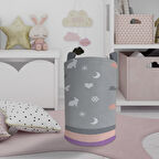 MEKTA HOME BEBEK VE ÇOCUK ODASI Renkli Soft ve Karışık Figür Desenli Oyuncak Sepeti