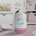 MEKTA HOME BEBEK VE ÇOCUK ODASI Çiçek Desenli Oyuncak Sepeti
