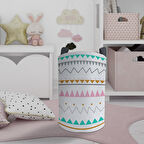 MEKTA HOME BEBEK VE ÇOCUK ODASI Zikzak Desenli Oyuncak Sepeti