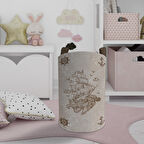 MEKTA HOME BEBEK VE ÇOCUK ODASI Korsan Gemi ve Dümen Desenli Oyuncak Sepeti