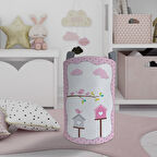 MEKTA HOME BEBEK VE ÇOCUK ODASI kuKş Yuvalı Desenli Oyuncak Sepeti