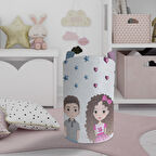 MEKTA HOME BEBEK VE ÇOCUK ODASI Kız ve Erkek Çocuk Desenli Oyuncak Sepeti