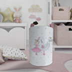 MEKTA HOME BEBEK VE ÇOCUK ODASI Balerin Kız ve Kuğu Deseli Oyuncak Sepeti