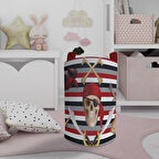 MEKTA HOME BEBEK VE ÇOCUK ODASI Kuru Kafa Desenli Oyuncak Sepeti