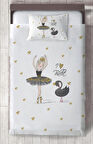 MEKTA HOME BEBEK VE ÇOCUK ODASI Balerin Kız ve Kuğu Desenli Yatak Örtüsü