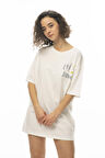 KADIN OVERSIZE ÖN-ARKA BASKILI TUNIC t-shirt