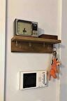 Anahtar Askısı, Ahşap Askılık, Anahtarlıklı Duvar Rafı, Dekoratif Kapı Süsü Anahtarlık
