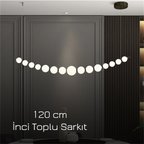 170CM AKRİLİK KÜRE LED AVİZE SARKIT ESKİTME GOLD-RAL1950  SOĞUK BEYAZ IŞIK-6500K 
