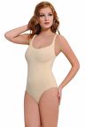 Kadın Ten Renk 2944 Body Lıft Toparlayıcı Silikonlu Çıtçıtlı Korse