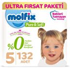 Molfix Pure&Soft Bebek Bezi 5 Beden Ultra Fırsat Paketi 66X2'li