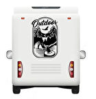 40 x 26 cm Outdoor Off Road Karavan Sticker. Off Road Çıkartmaları