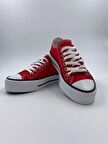 Unisex Yüksek Taban Sneaker Spor Ayakkabı Kırmızı