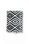 Geometrik Desenli Mini Cüzdan, Siyah Beyaz, Fermuarlı, ID Pencereli