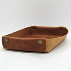 Svea - Masaüstü Organizer %100 Hakiki Deri El Yapımı - Camel