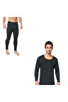 Erkek Siyah Termal Alt Üst Takım