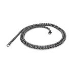 Moncuk Design Siyah Renk Çelik Kolye 4Mm 3351CEK016