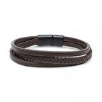 Moncuk Design Sadece Kahverengi Saç Örgü Ve Çelik Bileklik 33513B10D4