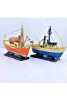El Yapımı Nostaljik Dekoratif Balıkçı Gemisi Metal Süsler