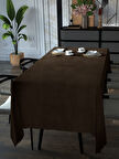 Yakamoz Çikola Kahvesi Kadife Dokulu Masa Örtüsü  Dertsiz Velvet Touch Serisi 