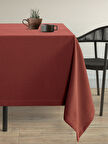 Demor Home Kadife Dokulu Kiremit Rengi Dertsiz Masa Örtüsü