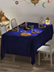 FAVOLLİ Kadife Dokulu Safir Renk Masa Örtüsü