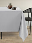 Demor Home Kadife Dokulu Gümüş Grisi Masa Örtüsü