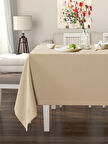 Pastel Haki Renk Masa Örtüsü Kadife Dokulu Leke Tutmaz