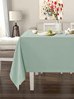 Pastel Sis Mavisi Rengi Masa Örtüsü Kadife Dokulu Leke Tutmaz