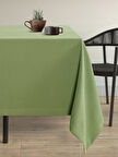 Demor Home Kadife Dokulu Tatlı Yeşil Dertsiz Masa Örtüsü