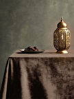 Perle Daily Series Kadife Dokulu Antik Renk Masa Örtüsü