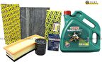Fiat Punto 1.2 Benzinli Yağ Bakım Filtre Seti + Castrol 10W40