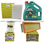 Fiat Albea 1.4 Yağ Bakım Filtre Seti Opar + Castrol