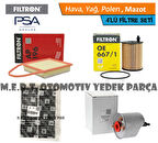 Citroen C-Elysee 1.6 HDi Euro 5 Filtre Bakım Seti 2012-2018