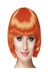 MOBGİFT Parti Peruğu Küt Saç TURUNCU