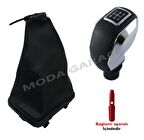 Fiat Linea Krom Kapaklı Spor Vites Topuzu Ve Çerçeveli Vites Körüğü M11024