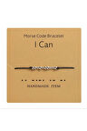 Mors Alfabesi I Can (Başarabilirim) Motto Bileklik