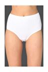 Kadın Beyaz 6'lı Paket Pamuklu Ribana Bato Külot