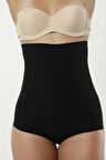 Kadın Siyah Lazer Kesim Yüksek Bel Slip Korse 2003